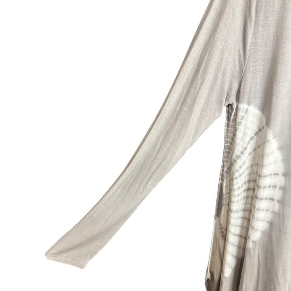 Soft Surroundings Lagenlook Tie Dye Pullover Tunic Top Women's Light Grey Size M - Picture 4 of 6